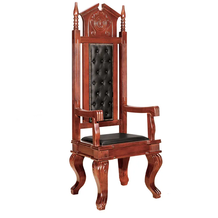 Office Design Solid Wood PU/Genuine Leather Deputy Chief Judge Chair for Court
