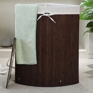 Biểu Tượng Tùy Chỉnh Có Thể Gập Lại Tre Giặt <span class=keywords><strong>Hamper</strong></span> Bền <span class=keywords><strong>Stackable</strong></span> Tự Nhiên Quần Áo Lưu Trữ Giỏ Vải Vải Cho Nhà Khách Sạn Sử Dụng - Product Image 5