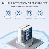 Meilleur adaptateur de voyage 33W 4USB PD QC3.0 Chargeur rapide avec technologie GaN Certifié KC Chargeur rapide de bureau