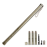Mini Bâton d'Autodéfense Multifonction, Couteau et Fourchette, Portable en Aluminium pour Urgence et Camping en Extérieur