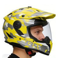 Casque de moto modulaire ABS intégral avec design rabattable, homologué DOT, visière extra claire, protection de la tête