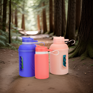 Bouteille d'eau en silicone écologique pour sport en plein air, très vendue, 1000ml/2000ml/2200ml, compatible lave-vaisselle et résistante à l'ébullition - Product Image 4