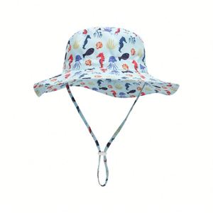 Sombrero de Pescador con Estampado Personalizado de Animales de Dibujos Animados para Niños, para Uso Diario, con Cordón para un Ajuste Seguro, para Primavera y Verano - Product Image 6