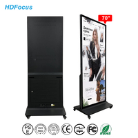 Pantalla Táctil Digital de 70 Pulgadas, Sin Bordes, 10 Puntos de Contacto, Señalización Digital 4K UHD, Kiosco Interactivo Inteligente con Android y WiFi para Publicidad