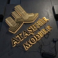Lettres en relief LED rétroéclairées personnalisées Qy Sign, en acier inoxydable 3D, éclairées, pour la décoration publicitaire extérieure, signalétique commerciale