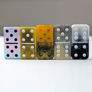 Juego de Dominó Acrílico Laminado Personalizado de 5 Capas en Blanco y Negro, Juego de Mesa de Rompecabezas para Niños y Adultos, Venta al Por Mayor - Product Image 4