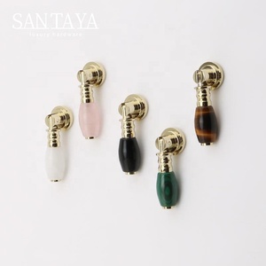 Santaya PVD <strong>Gold</strong> Brass Handles Kitchen Cabinet Pulls Bedroom Wardrobe Drawer <strong>Knobs</strong> Furniture <strong>Crystal</strong> Pendant Handle - Product Image 1