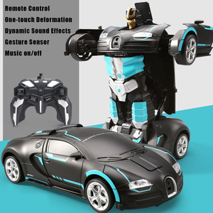 Voiture télécommandée AiJH à l'échelle 1:14, voiture de drift, robot transformable à rotation <span class=keywords><strong>360</strong></span>° avec lumière LED, jouet robot RC - Product Image 2