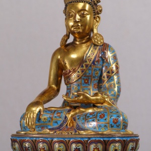 Escultura de Buda Moderna Personalizada en Bronce Chapado en Oro, Fabricación OEM/ODM, Fundida a Mano, Decoración para Exteriores, Templos, Monasterios y Paisajes - Product Image 2