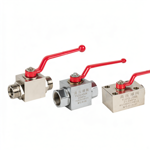 Vanne à bille haute pression YJZQ PN315, vanne de commande hydraulique filetée en acier au carbone - Product Image 1