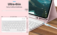 Kenke Keyboard nirkabel, mesin tik Port Usb lampu Ultra ramping dapat diisi ulang Keyboard untuk Ipad Pro 11 10.5 10.2 inci Case