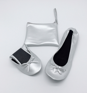 <span class=keywords><strong>Scarpe</strong></span> <span class=keywords><strong>Ballerina</strong></span> Pieghevoli in PU/PVC con Fiocco, Vendita Calda OEM per Autunno/Inverno/Primavera - Product Image 1