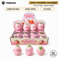 Jouet Squishy Poussin en Pâte Rose Croustillant TONGXIN, Jouets Squishies en Gros, Jouets à Presser en Gros pour la Maison