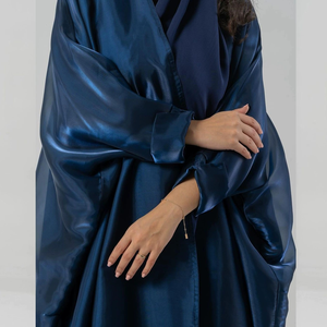NEW Shimmer Open Front Muslim Cape <b>Cardigan</b> with Matching Hijab, Islamic Dubai Kaftan <b>for</b> Eid Luxury Abaya - Product Image 3
