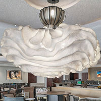 Lustre de restaurant moderne et épuré de style nord-européen, lampe suspendue nuage pour chambre à coucher nord-européenne