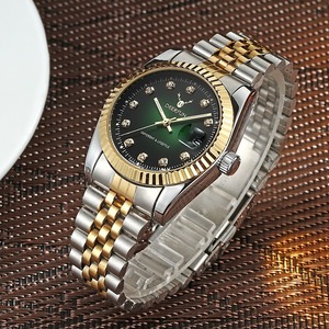 Reloj deportivo de cuarzo para mujer, esfera con puntero de 37mm, correa de acero inoxidable, cristal, resistencia al agua de 30bar, cierre de mariposa - Product Image 6