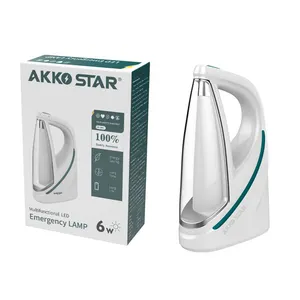 AKKO STAR, оптовая продажа, ручной перезаряжаемый светодиодный уличный аварийный светильник 6 Вт
