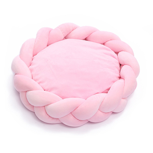 Custom Washable Warm Round Plush Eco-Friendly <strong>Dog</strong> <strong>Bed</strong> Chunky Braided Edge Breathable Soft Sofa <strong>Bed</strong> <strong>Nest</strong> Large Pet <strong>Bed</strong> - Product Image 4