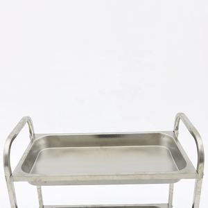 वाणिज्यिक डिश संग्रह कार्ट निलंबन 304 स्टेनलेस स्टील, 2 अलमारियों, 360 ° मूक पहियों रेस्तरां रसोई ट्रॉली - Product Image 3