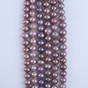 Cuentas Edison - Perlas Sueltas de Agua Dulce Naturales de 9-15 mm, Color Morado, Cadena de Torre, Dispersas, Accesorios Hechos a Mano para DIY - Product Image 1