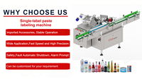 Machine d'étiquetage automatique 2025 la plus vendue pour bouteilles, bocaux et pots – Applicateur d'étiquettes adhésives pour bouteilles rondes