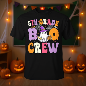 Camiseta para profesores de Halloween de Boo Crew Spooky, 5.º grado - Product Image 3