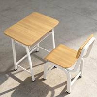 Ensembles de bureaux et de chaises d'école modernes pour la salle de classe, table et siège réglables en hauteur, meubles d'école bon marché et durables