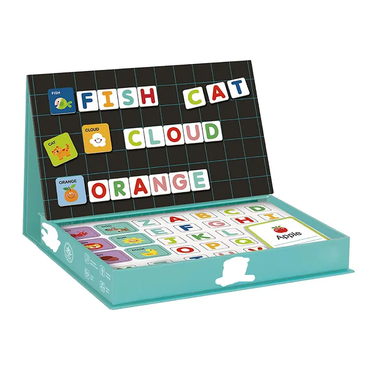 Ensemble de cartes magnétiques pour enfants, avec tableau magnétique, cartes flash de mots visuelle pour les tout-petits, pour apprendre et apprendre, jouets préscolaire