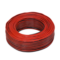 Câble électrique de puissance basse tension à double âme en cuivre PVC rouge noir RVB2x0.5/0.75/1.0/1.5/2.5mm pour LED CCTV (300/300V)