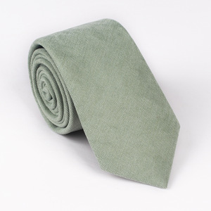 Solid Color 6cm Width <strong>Tie</strong> <strong>Sage</strong> <strong>Green</strong> Caramel Colour Slim Cotton Neckties for Wedding <strong>Tie</strong> Neck <strong>Ties</strong> for Men - Product Image 6