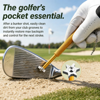 Nettoyeur de rainures de golf 6 en 1, outil multifonctionnel pour l'entretien des clubs de golf, accessoires de golf, vente en gros