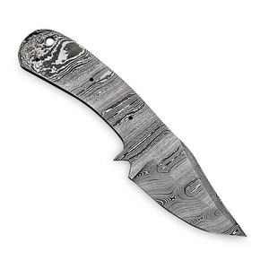 Cuchillo de caza y camping de hoja fija de acero de Damasco de 8 pulgadas con mango industrial, personalizable, suministros OEM, para exteriores y senderismo - Product Image 5