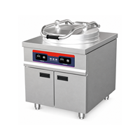 Plaque de cuisson électrique commerciale en acier inoxydable 5KW avec options de plaques en aluminium peu profondes et profondes