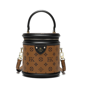 2026Luxury Genuine <strong>Leather</strong> Cylinder <strong>Bucket</strong> Handheld Fortune Barrel Shoulder Crossbody <strong>Bag</strong> for <strong>Women</strong> - Product Image 5