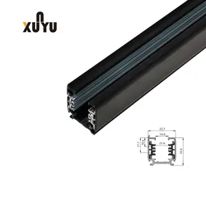 Black Surface Mounted Track Rail 4-Wire 3-Circuit Dali System T X I L Track Accessory Connector Led Track Spot Light Lighting