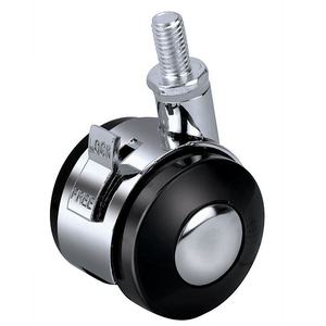 Petites roulettes à billes noires en nylon de 40mm pour meubles 2 pouces en caoutchouc PU PVC TPR PP-Quincaillerie industrielle avec fonction pivotante - Product Image 5