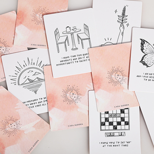 Impresión personalizada Tarjetas de afirmación Cartas de <span class=keywords><strong>tarot</strong></span> positivas diarias Citas de <span class=keywords><strong>salud</strong></span> mental Tarjetas de afirmación - Product Image 3