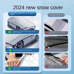 <span class=keywords><strong>Housse</strong></span> de <span class=keywords><strong>voiture</strong></span> en aluminium épaisse pour l'hiver avec des caractéristiques <span class=keywords><strong>anti</strong></span>-<span class=keywords><strong>givre</strong></span>, <span class=keywords><strong>anti</strong></span>-neige, <span class=keywords><strong>anti</strong></span>-congélation et imperméables pour une adaptation universelle - Product Image 3