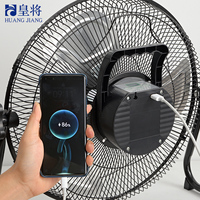 Ventilateur électrique de gril en métal AC/DC rechargeable de 12 pouces avec ventilateurs solaires à 3 pales pour la maison