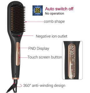 Pantalla táctil inteligente, pantalla de tubo Digital, alisador <span class=keywords><strong>eléctrico</strong></span> largo y <span class=keywords><strong>corto</strong></span>, <span class=keywords><strong>cepillo</strong></span> <span class=keywords><strong>para</strong></span> alisar el <span class=keywords><strong>cabello</strong></span> - Product Image 3