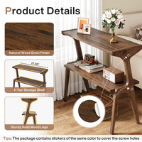 Table d'appoint de luxe en noyer, en bois massif, pour canapé, lit, bureau, table en C pour salon et chambre à coucher