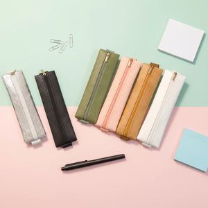 Sac à stylo portable en papier <span class=keywords><strong>DuPont</strong></span> décontracté transfrontalier avec boucle élastique, sac de rangement pour carnet de notes et crayons pour réunion de bureau, fermeture éclair, facile à transporter - Product Image 5