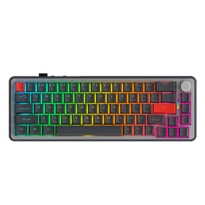 Teclado mecánico 65%, junta de 68 teclas, Anti-ghosting intercambiable en caliente, Mini RGB, Teclado mecánico para juegos con cable para ordenador - Product Image 1