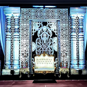 เวทีรับแขกงานแต่งงานแบบตะวันตก ชุดตกแต่งเวทีงานแต่งงานฮินดูสมัยใหม่ ตกแต่งเวทีงานแต่งงานแบบเอเชีย สำหรับงานแต่งงานในสถานที่ต่างๆ - Product Image 1