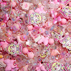 Bolsa de 500g, diseños mixtos DIY, cuentas de pétalos acrílicos y hojas, cuentas de flores sueltas para la fabricación de joyas - Product Image 1