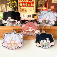 Porte-clés shaker imprimé personnalisé Remplissage liquide Quicksand Shaker en acrylique Porte-carte photo Kpop