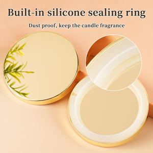 ガラス製キャンドルコンテナ用メタルジャーリッド、ブラック・シルバー・ゴールド・ローズゴールドの各色、複数サイズ対応、カスタムオーダー可能 - Product Image 4