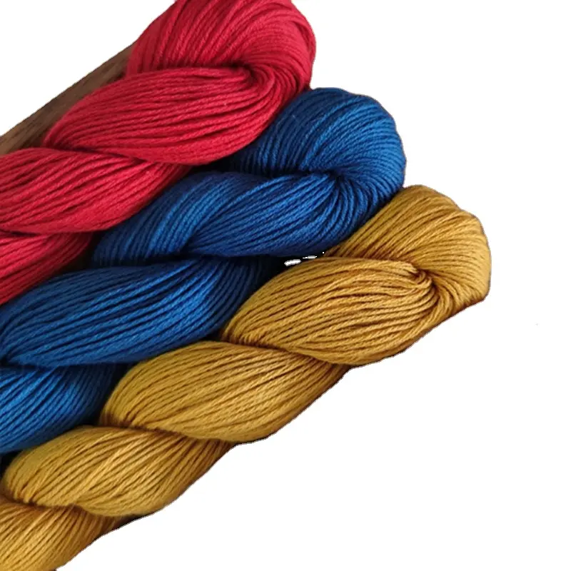 Pure natural mulberry silk smooth hand woven silk yarn