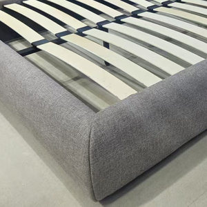 Lit plateforme moderne rembourré double/king size, mobilier de chambre à coucher, cadre de lit de luxe - Product Image 5
