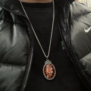 yunnique Chinese Style <b>Titanium</b> Steel Pixiu Thangka Pendant Unisex Fashion Necklace Mythical Beast Design Bezel Setting 216082 - Product Image 4